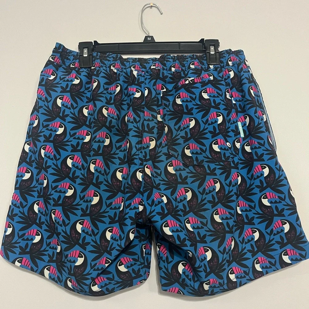 Blue Toucan Print‎ Swim Shorts